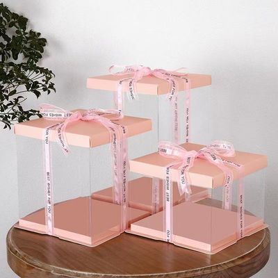 Прозрачная тортовая упаковка на заказ - фирменный дизайн, быстрая доставка.