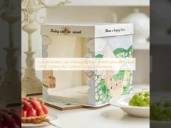 Коробки для упаковки пирогов на заказ Мат-ламинирование и офсетная печать для приема заказа на заказ