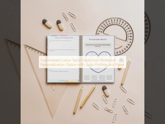 Спиральная записная книжка в твердой обложке с возможностью персонализации цвета, печатью логотипа и бумагой