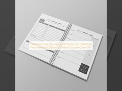 Спиральный блокнот с твердой обложкой, персонализация по вашему желанию. Стандартное пользовательское оформление обложки.