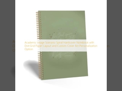 Академическое использование Сценарий Спиральный плоский ноутбук с линейкой бумаги с точками и опцией персонализации рисунков на обложке