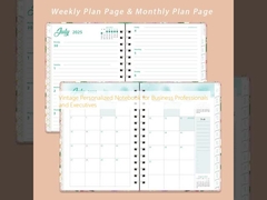 Винтажный персонализированный блокнот для бизнес-профессионалов и руководителей