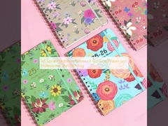 Ноутбук A5 с спиральной обложкой с облицованной бумагой и профессиональной спиральной связкой