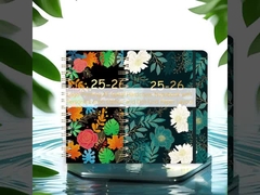 Блокнот в твердом переплете формата А5 со спиралью, с печатью логотипа, возможностью персонализации и бумагой в точечку