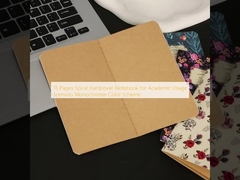 Спиральный блокнот в твердой обложке на 15 страниц для академических целей, монохромная цветовая гамма