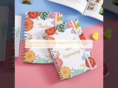 Стандартная спиральная записная книжка в твердом переплете с плотностью обложки 300 г/м², черного цвета