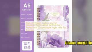 Блокнот в твердом переплете, черный персонализированный дневник, дневник