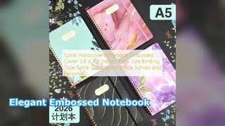 Блокнот в твердом переплете на спирали с элегантным тиснением