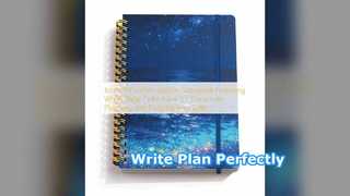 Блокнот на спирали, черный ежедневник в твердом переплете